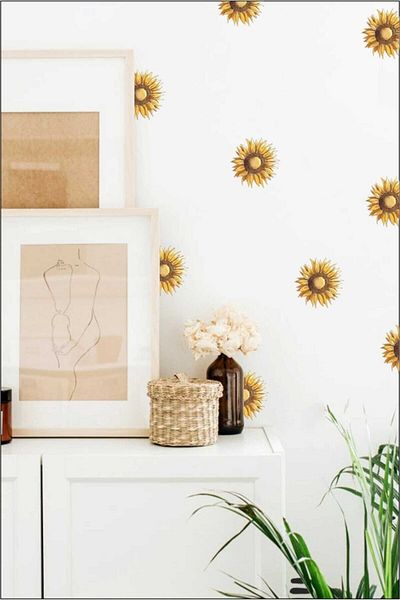 Piksel Grafik Αυτοκόλλητο τοίχου Sunflower