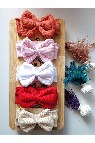 SeherBebeButik Girl & Baby Camisole Bow Bandana Set of 5