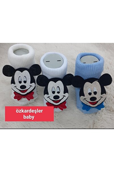 ÖZKARDEŞLER BABY جوارب مجعدة للأطفال مهدبة 3 قطع