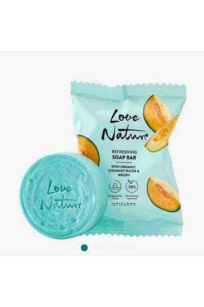 Oriflame Love Nature Refreshing Organic Coconut and Melon Extract Soap