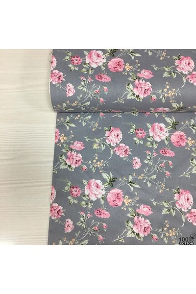 Renk Tekstil Retro Roses 100% βαμβακερό ύφασμα ποπλίνα