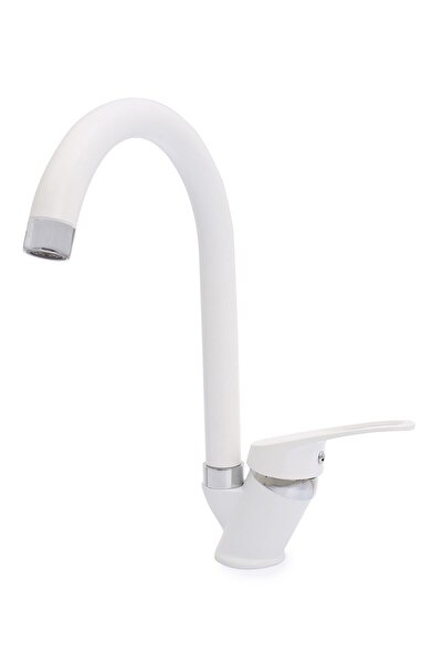 VSA Beyaz Mix Mutfak Lavabo Bataryası Aç Kapa Musluk Sıcak Soğuk Girişli 3 Yı...