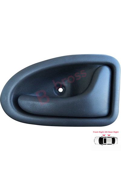 Bross Otomotiv Gray Interior Door Handle Product Front and Rear Right Doors for Renault Megane 1 1995-2002