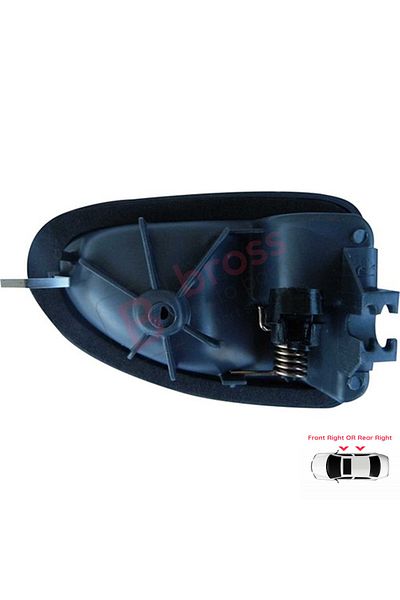 Bross Otomotiv Gray Interior Door Handle Product Front and Rear Right Doors for Renault Megane 1 1995-2002
