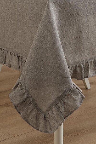 ÖDEL HOME Linen Ruffle Table Cloth