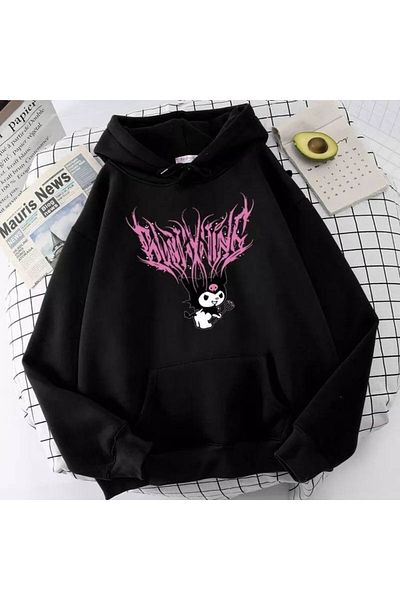 DENİKK Anime Kuromi Sanrio Unisex Hooded