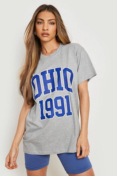 Machetta Γκρι μπλουζάκι Ohio 1991 Printed Oversize