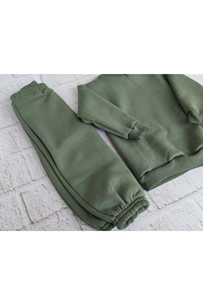 BEBEĞİME ÇORAP Παιδική φόρμα γυμναστικής με λαιμόκοψη με χοντρό ύφασμα διπλό σετ - τριών κλωστών