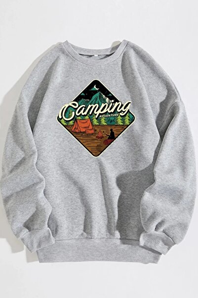 Rokeby Hanorac oversize cu imprimeu unisex pentru camping