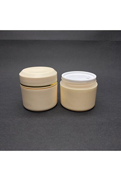 Pause Art Home 50 Cc Nobel Krem Kavanozu - Iç Tıpalı Krem Rengi Gold Yaldızlı Krem Kutusu Kozmetik Ambalaj