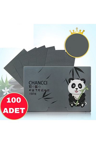 SECRET LİFE Carbon Charcoal Oil Absorbing - Anti-glare - Cleaning Paper Wipes 100 Pieces (1 Box)