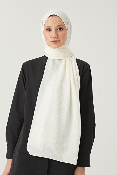 FRESCO SCARFS Women's Hijab Silky Crinkle Shawl*ecru