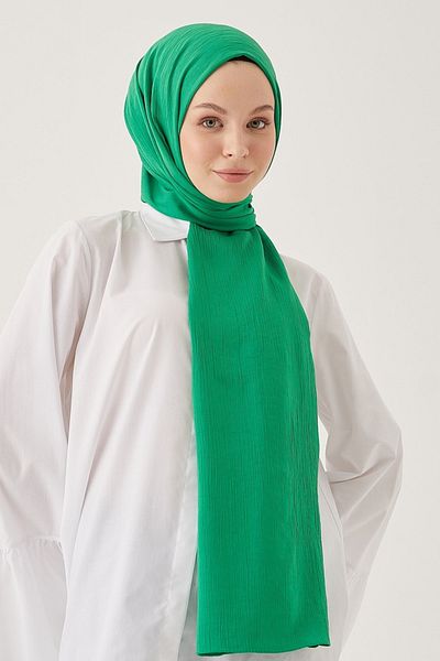 FRESCO SCARFS Γυναικείο Hijab Silky Crinkle Shawl*a.benetton