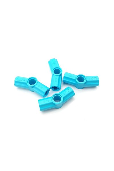 LEGO Original Technic Axle Connector Angled#3 Connection Parts Medium Azure 4 Pieces to Send