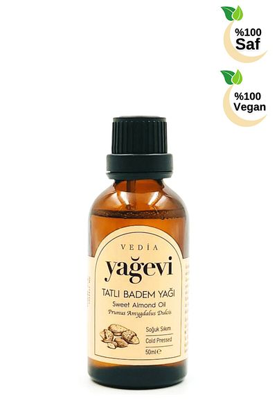 Yağevi Cold Pressed Sweet Almond Oil (100% Pure) 50 Ml
