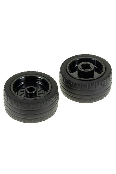 LEGO Original Technic Accessory Custom Moc Tire 24 X 12 Black Small Size Wheel Black 4 Holes Rim