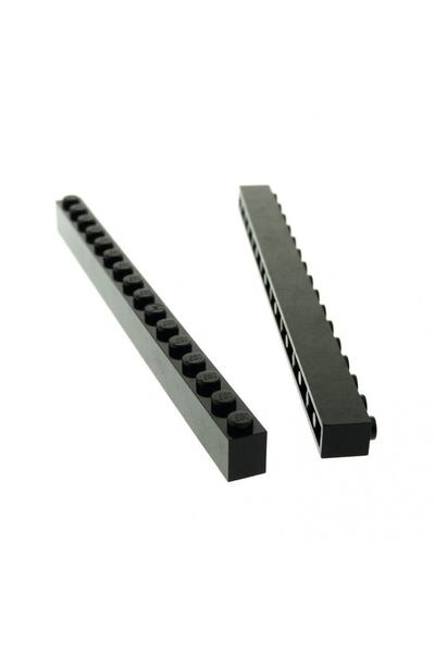 LEGO الملحق الأصلي Moc Custom Creator Brick 1 X 16 Brick Black 2 قطعة سيتم إر...