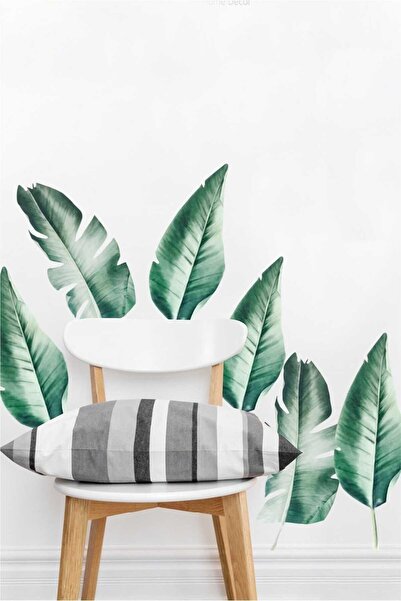 Piksel Grafik Green Leaves Wall Sticker