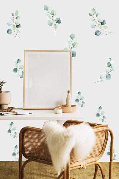 Piksel Grafik Eucalyptus Leaf Sticker