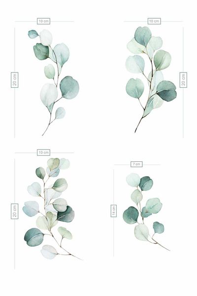 Piksel Grafik Eucalyptus Leaf Sticker