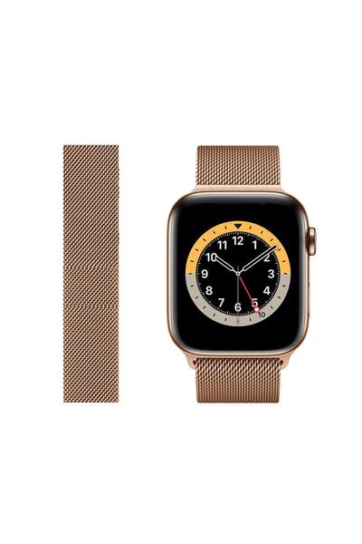 Nezih Case Apple Watch 2/3/4/5/6/7/8/9/se 38mm 40mm 41mm Mıknatıslı Örgü Hası...