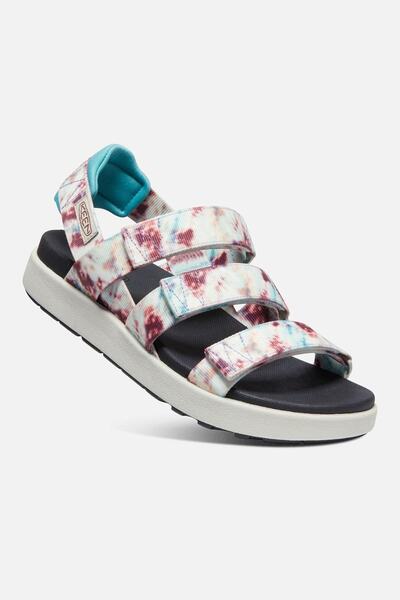 Keen Elle Strappy - صندل نسائي - أبيض/مختلط الألوان