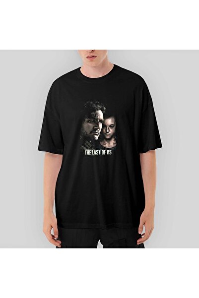 Z zepplin Tricou negru supradimensionat cu poster The Last Of Us