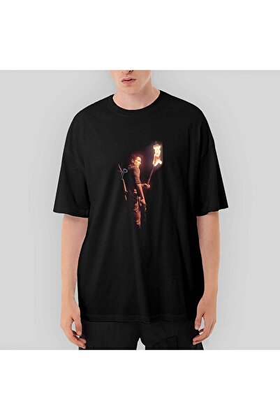 Z zepplin Uncharted 4 Натан Дрейк Свічка Oversize Чорна футболка