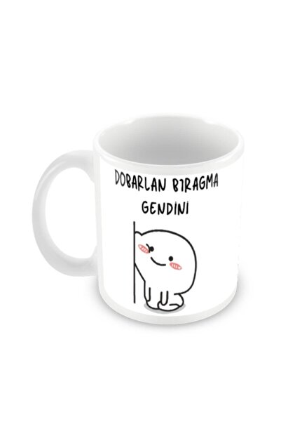 IŞILAY REKLAM Dobarlan Bıragma Gendini Baskılı Seramik Kahve Çay Kupası