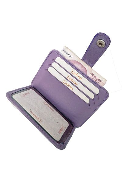 Lederax Ldh10c Genuine Leather Card Holder Wallet 10 Compartments