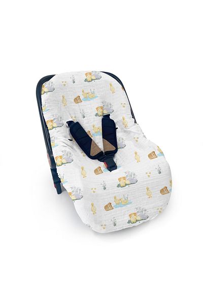 DEUX LAPINS 100% Cotton Muslin Baby Carrier Cover Petits Caneton - Baby Duck Pattern