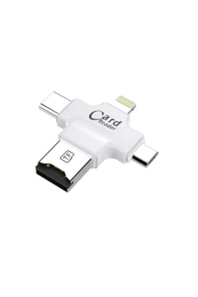 JUNGLEE 4 In 1 Tip-c/mikro/usb 2.0 Kart Okuyucu Android Ipad Için Micro Sd Ka...