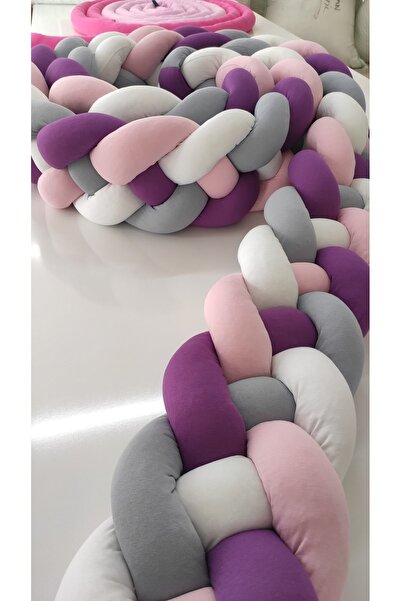 Lucky Kids 460 سم 4 قطع حماية محبوكة / 80x180 واقي مرتبة مونتيسوري