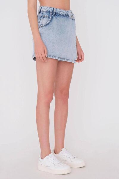 MAKRAS EXCLUSIVE Short Denim Shorts Skirt