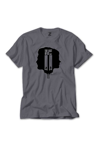 Z zepplin The Last Of Us 2 Ellie Joel Face Grey T-Shirt