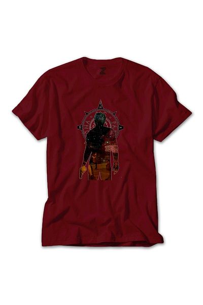 Z zepplin Uncharted 4 Logo Red T-shirt