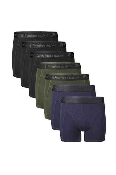 Bamboo Basics Herren Boxershorts, 7er-Pack – RICO7P, atmungsaktiv, Single-Jersey