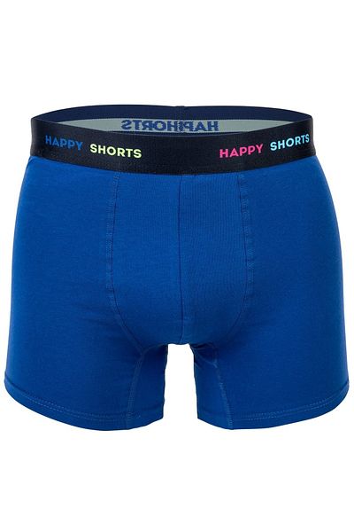 Happy Shorts Herren Boxershorts, 3er Pack - Retro Jersey, Logobund
