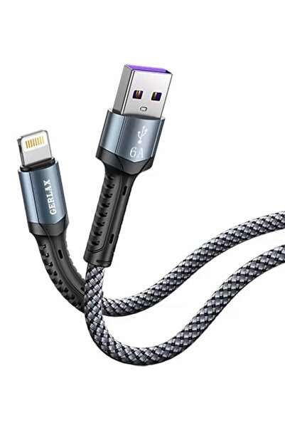 GERLAX 6amper Hasır Data Ve Şarj Kablosu Iphone