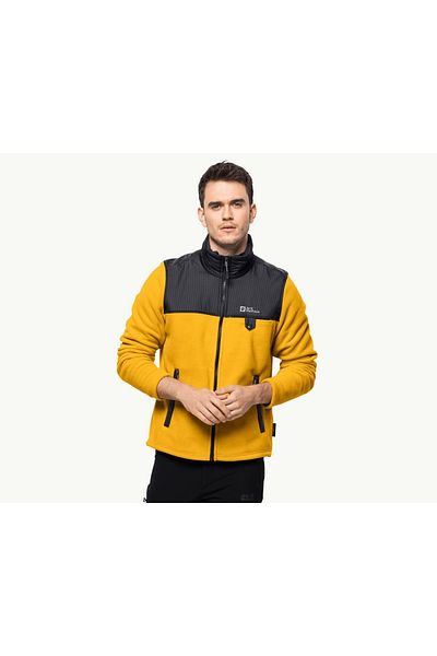 Jack Wolfskin Ανδρικό μπουφάν Dna Grizzly Fz Outdoor Fleece 1709982 -3802 Κίτρινο
