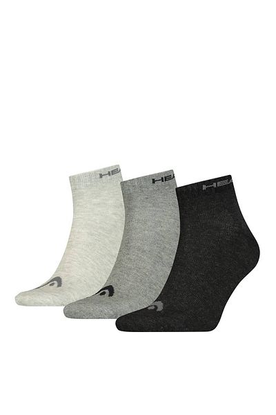 Head Unisex Quarter Socken, 3er Pack - Kurzsocken, einfarbig