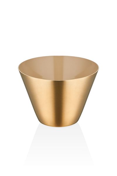 Narin Conical Snack Bowl - Gold & Beige - Matte - 7 Cm