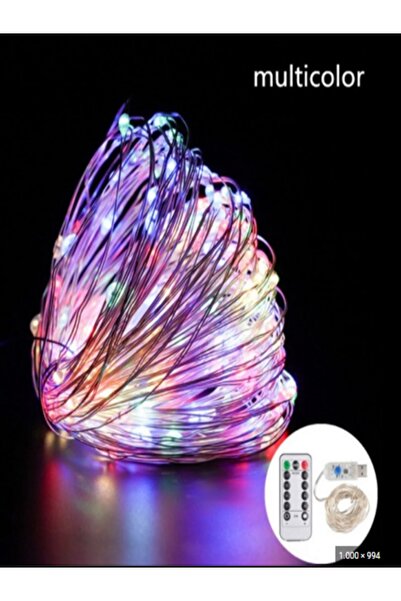 KAYAX 8 Modlu Usb Li Kumandalı 10 M Peri Led Dekoratif Amaçlı Rgb Karışık Renkli