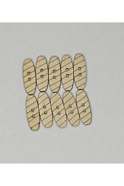 hobim42 Wooden Shepherd Button 2.5 Cm Antique Model Wooden Button 10 Pieces