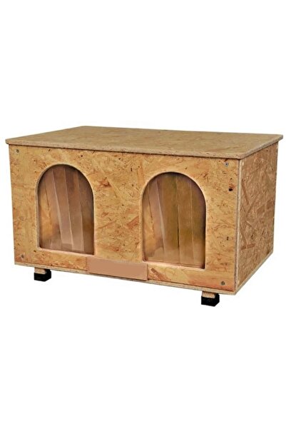Genel Markalar Lüx Ahşap Kedi Kulübesi, Yalıtımlı, Ikili (xl-duo), 61x41x36 C...