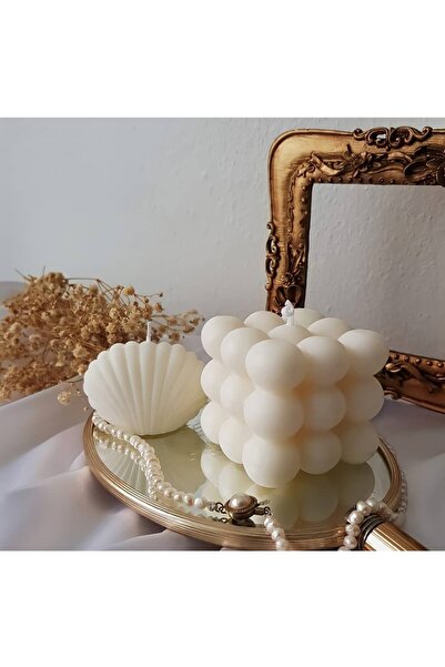 SOLİN HOME DEKORASYON Bubble Mum Ve Mini Istiridye Mum