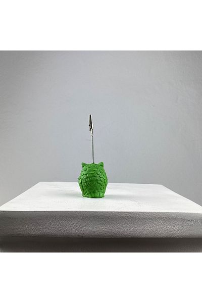 oasis decoration Green Owl Note Holder