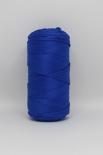 Bolanzoo Polyester Macrame Thread 2 Pieces 100gr Parliament Blue 3mm Knitting Thread