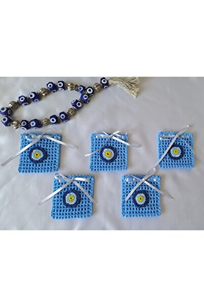 SOUL BY A&B Hand Knitted 5-Piece Baby Boy Pouch Candy Gold Pouch Hydrellez Po...