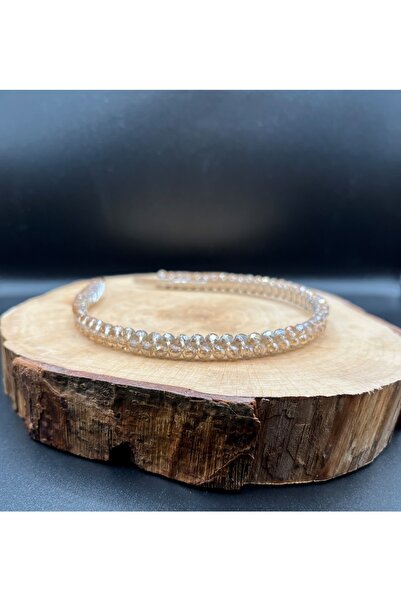 gelinmz Coroană și accesoriu de păr elegant pentru mireasă cu piatră de crist...